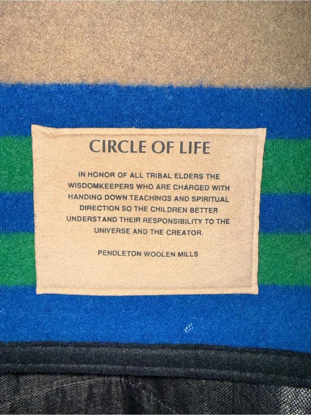Pendleton Circle of Life Tribal Elders Beaver State Wool Blanket 64